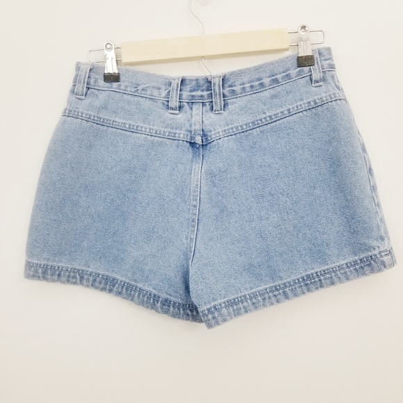 Vintage Y2K Denim Button Fly High Waisted Shorts 11/12 - Picture 2 of 5